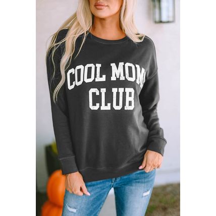 Gray COOL MOMS CLUB Drop Shoulder Sweatshirt