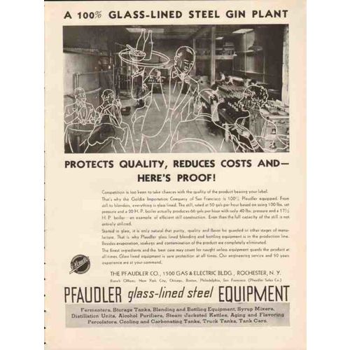 pfaudler company 1935 goldie importation co san francisco vintage ad