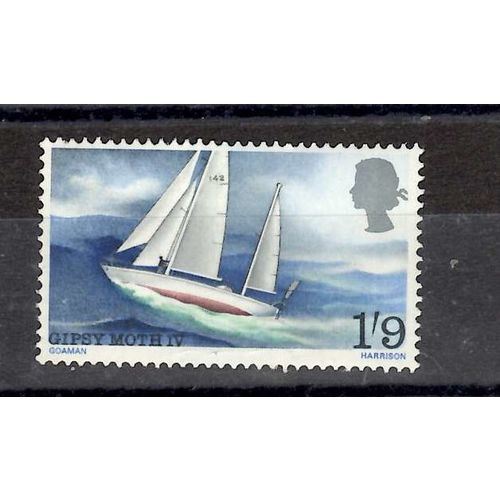 GB QEII 1967 SG751 1s9d Gypsy Moth Strip of MH