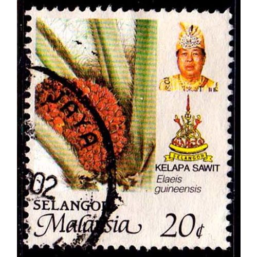 Malaysia Selangor 1986 Agriculture 20c Used Stamp
