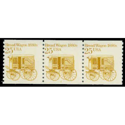 2136 25c Bread Wagon Fine MNH Dry Gum PNC 3/3 R0303