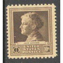 878 10c Jane Addams Fine MNH GA0438