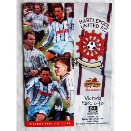 1998 programme Hartlepool United v. Chester City