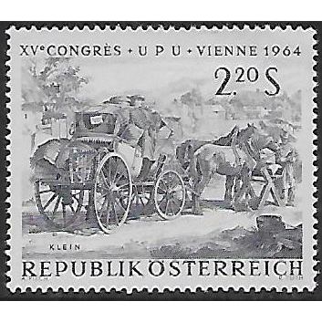 Austria Mi 1160: 2 S. 20 Violet-black Stagecoach in the Mountains
