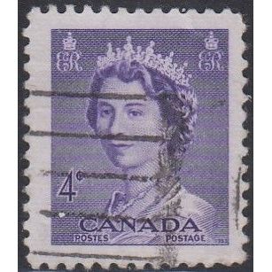 CANADA, 1953 4c QEII, SG 453 (Scott #328), used