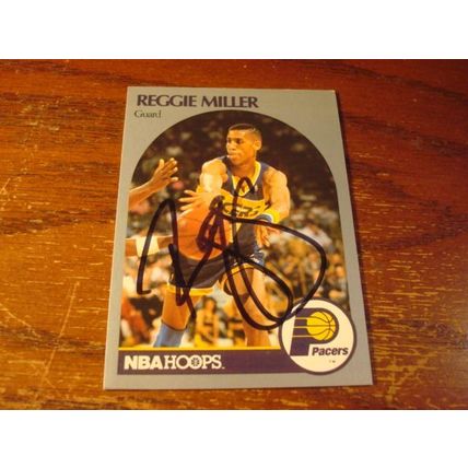 1990/1991, Hoops, Autograph Card, w/COA, REGGIE MILLER, HOF, Pacers