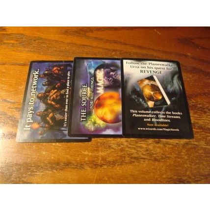Magic The Gathering, MTG, 3- Cards, 1993-2009, Diff. Backs, BIRD, ex