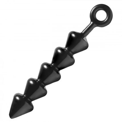 Spades XL Anal Beads Butt Plug Master Series TPR Extra Large Ass Butt Huge Black