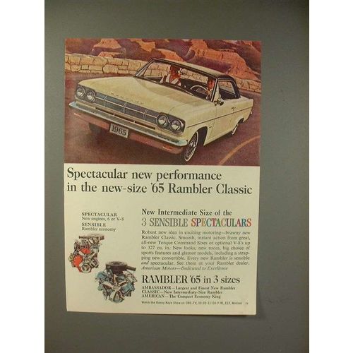 1965 Rambler Classic Car Ad - Spectacular Performance