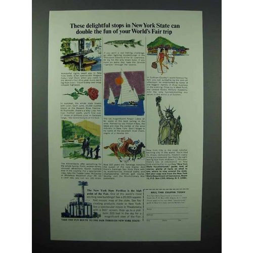 1965 New York Tourism Ad - Double Fun of World's Fair