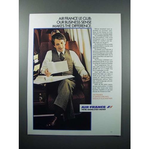 1984 Air France Ad - Le Club, Our Business Sense