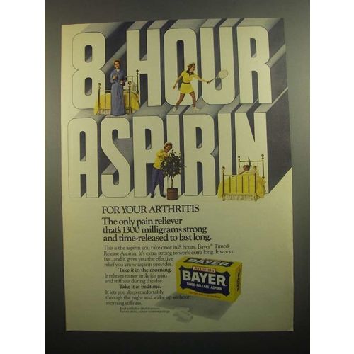 1984 Bayer Arthritis Aspirin Ad - 8 Hour Aspirin