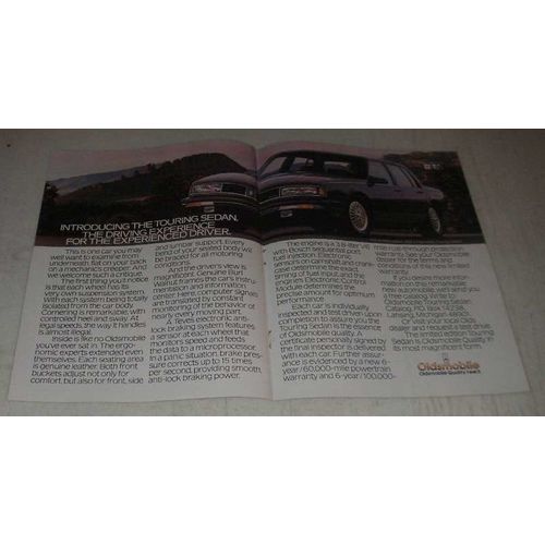 1987 Oldsmobile Touring Sedan Ad - The Driving Experience