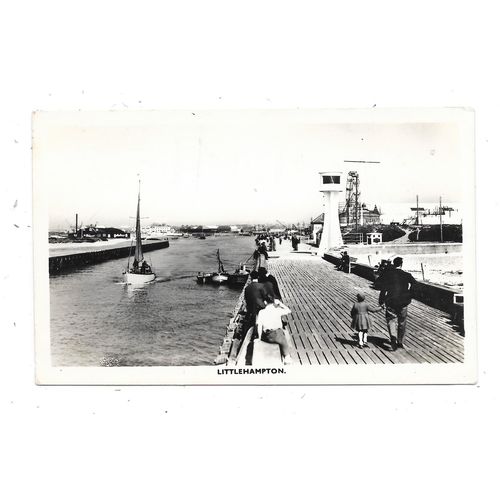 SUPERB REAL PHOTOGRAPHIC POSTCARD OF THE PIER LITTLEHAMPTON SUSSEX (2453)