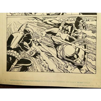 Captain America #46 p7 (2001) Jurgens/Layton Cap Undersea Battle Iron Man Guest