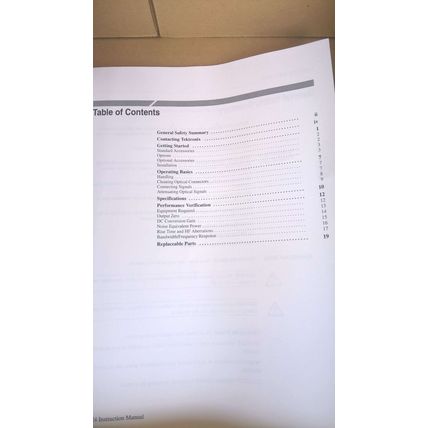 Tektronix Instruction Manual for ORR24 Optical Reference Receiver 071-0060-00