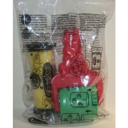 2020 Burger King Crayola Putty Dough & Wacky Tracks Bear Roller Mint in Package