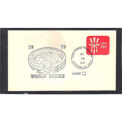 Event World Series 10/14/79 U581 15c Hat (No Cachet-U/A) CV40747