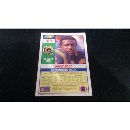 1990 Score Football Card # 089 Greg Bell Excellent-Mint (6) Los Angeles Rams