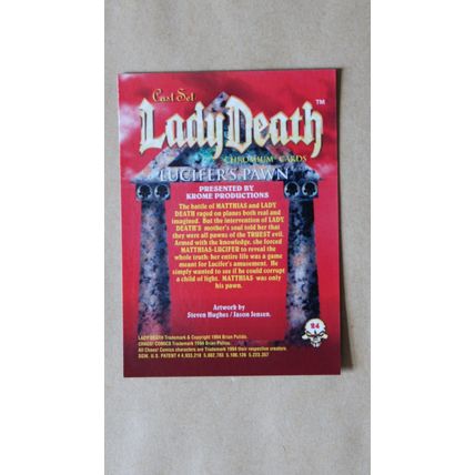 Lady Death All-Chromium Base trading Card # 24 (C) 1994 Chaos Krome comics