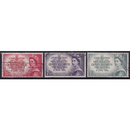 Australia 1953 SG 264-6 Used - QE2 Coronation (C-070)