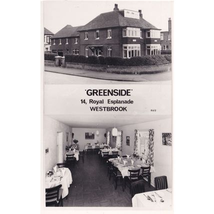 14 Royal Esplanade Greenside Hotel Kent Real Photo Postcard