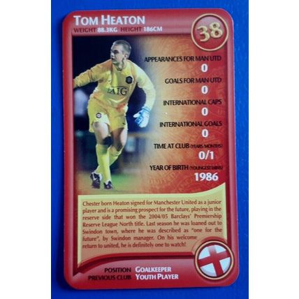 Tom Heaton ROOKIE Card Manchester United 2007