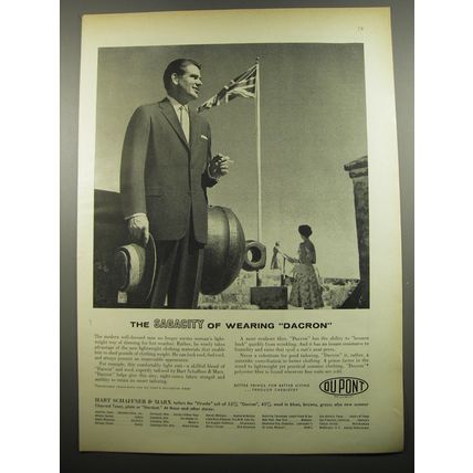 1955 Du Pont Dacron Suit by Hart Schaffner & Marx Ad - The Sagacity of wearing