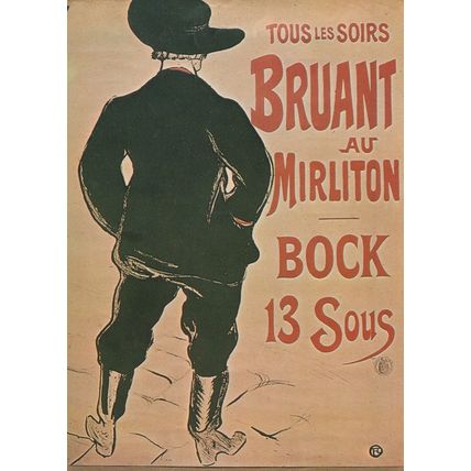 Bruant Au Mirliton French Cabaret Actor Singer France Postcard