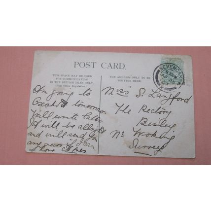 1907 fr Postcard -Boat House @ Hanley Park Lake, Stoke on Trent - Staffordshire