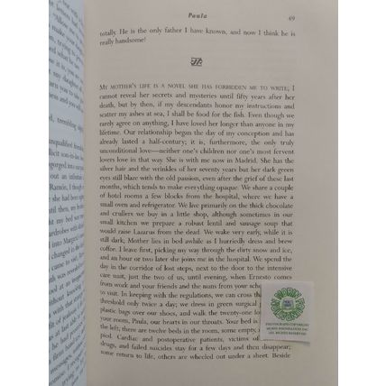 FLAT SIGNED FIRST 1st EDITION PAULA by ISABEL ALLENDE HCDJ