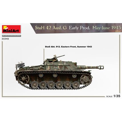 MiniArt 35349 StuH 42 Ausf. G Early Prod. May-June 1943 1:35 Scale Model Kit