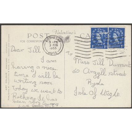 Rothesay, Isle of Bute, 1955 - Valentine's Postcard