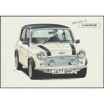 Mini Cooper 1.3i - Golden Era Postcard