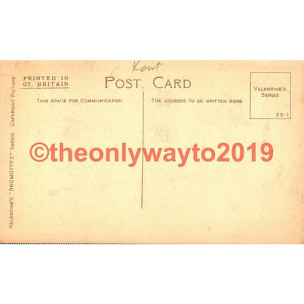 Hythe Parish Church - Interior, Kent, Valentines Bromotype Postcard 1923