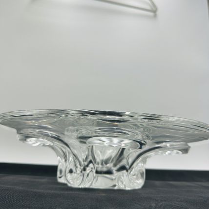 Severes Crystal Centerpiece France 14.5in Wide Large Vintage Fruitbowl Serveware