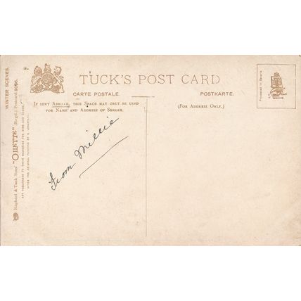PC23274 Greeting Postcard. With Best Christmas Wishes. Winter Scene. Tuck. Oilet