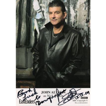 John Altman as Nasty Nick Cotton BBC Eastenders Hand Signed Cast Card Photo
