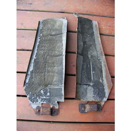 1970 DODGE CHALLENGER MUFFLER SHIELDS PAIR OEM