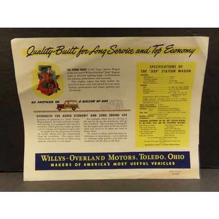 The 'Jeep' Station Wagon Willys-Overland 1947 Sales Brochure