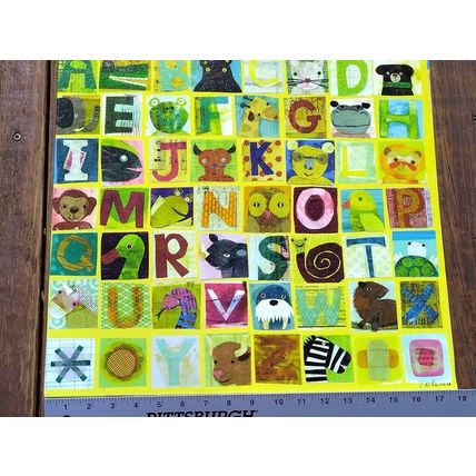 Oopsy Daisy Animals Alphabet Nursery Chart For Kids Wall Art Room Decoration