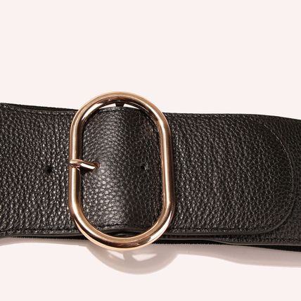 Real Leather Waist Elastic Belt Cloth Gold Pin Buckle Wide Waistband Women Belt