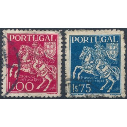 3rd National Philatelic Exhibition: 1e & 1.75e - Portugal 1944 - F H -MiNr 667/8