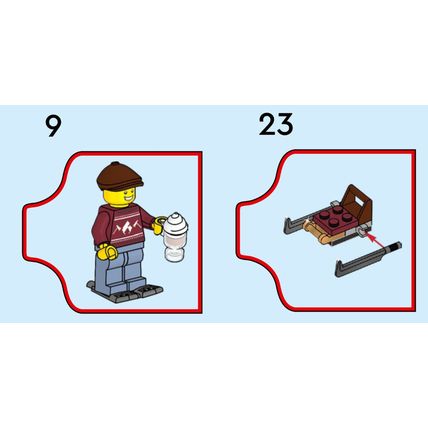 NEW Official Lego Holiday Snow Shoes Minifigure & Sled Mini set