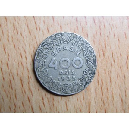 Brazil Brasil 1938 400 Reis Coin