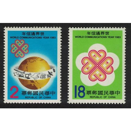 Taiwan World Communications Year 2v 1983 MNH SG#1495-1496