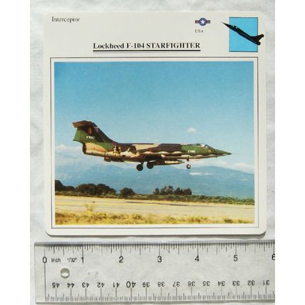 Lockheed F-104 Starfighter - USA - Interceptor - Collectors Club Card