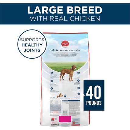 Purina ONE plus Large Breed Adult Dog Food Dry Formula - 40 Lb. Bag