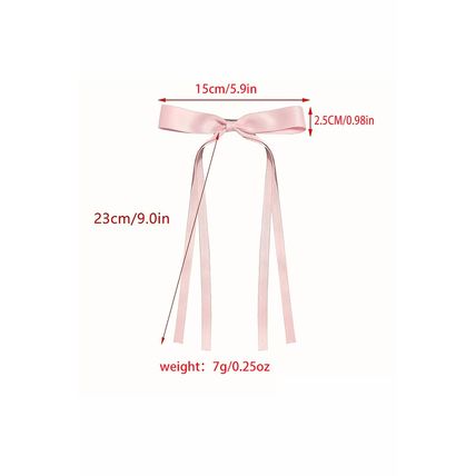 Pink Ribbon Bowknot Hair Clip