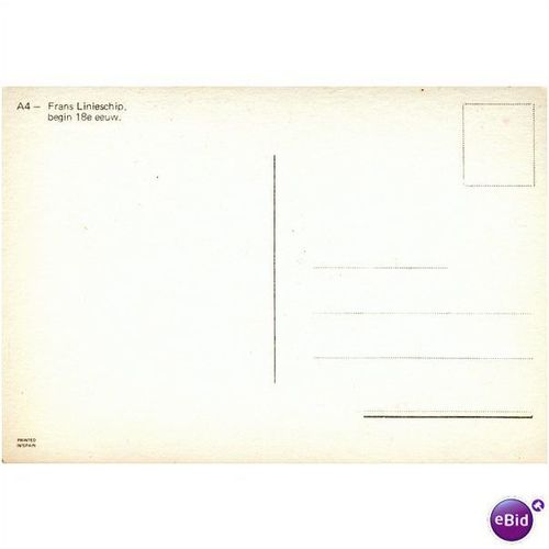 Netherlands Postcard - Frans Linieschip, begin 18e eeuw